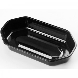 Tráidire torthaí ildaite gan clúdach 225*120*40 mm Hgfn2313 Trédhearcachn Dubh