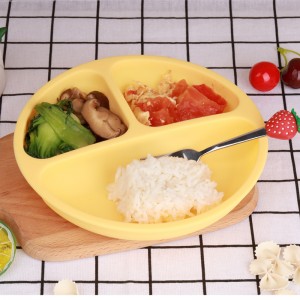 Cupáin shúchán leanbh silicone, cupáin shúchán féin-bheathú tachrán, pláta beathaithe leanbh silicone miasa silicone roinnte do leanaí scoite, BPA saor in aisce, micreathonn, miasniteoir agus oigheann sábháilte-babhlaí beat...