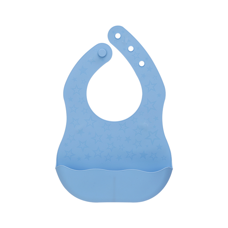 Leanaí Silicone Grád Bia Bibs Drool, bibs leanbh bog-inchoigeartaithe silicone inchoigeartaithe, uiscedhíonach agus durable, éasca le glanadh