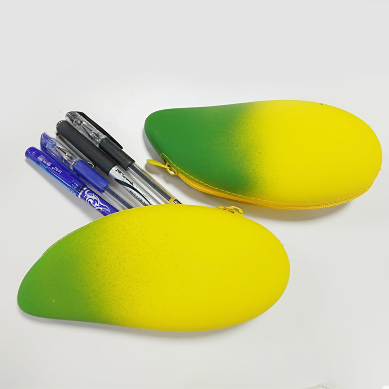 Cruth banana silicone gleoite peann luaidhe peann luaidhe pouch eochair -phouch, grád bia silicone uiscedhíonach agus durable