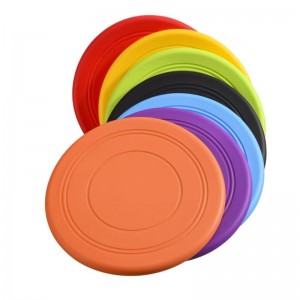 Madraí Silicone Frisbee Puppy Meaisín Eitilte Bréagáin Bréagáin Diosca Snámh Bog Oiliúint Pet Bréagáin Bréagáin Spóirt Pet Allamuigh, Ábhar Sláinte Sláinte Comhshaoil ​​Ábhar Silicone
