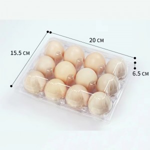 Tráidire uibhe 200*155*65 mm 12 grooves 3*4