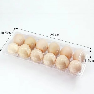 Tráidire uibhe 290*105*65 mm 12 grooves 2*6