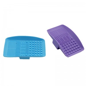 Mata glantacháin scuab makeup silicone, glantóir scuab makeup, pad glantóir scuab makeup iniompartha, uirlisníocháin scuab cosmaideach