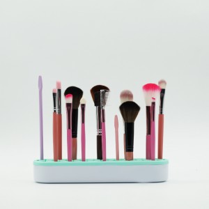 Sealbhóir Scuab Makeup Silicone, Eagraí Scuab Makeup Silicone, Eagraí Scuab Ingne Ilchuspóireach le haghaidh Uirlisí Ceardaíochta Fuála, Scuaba Péinteála, Stóráil Uirlisí Seasta