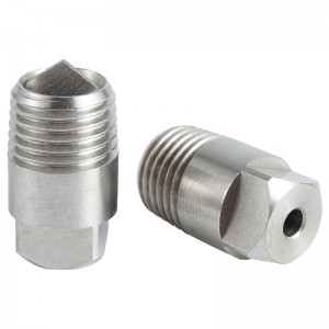 Kaheosaline X-tiib HH/H roostevabast terasest/messingist suure mahuga täis/tahke conejet pihustusotsik