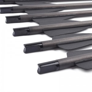 15inches ID6.2mm süsinik nool poldid 2inches must lipp RX vibu jaoks