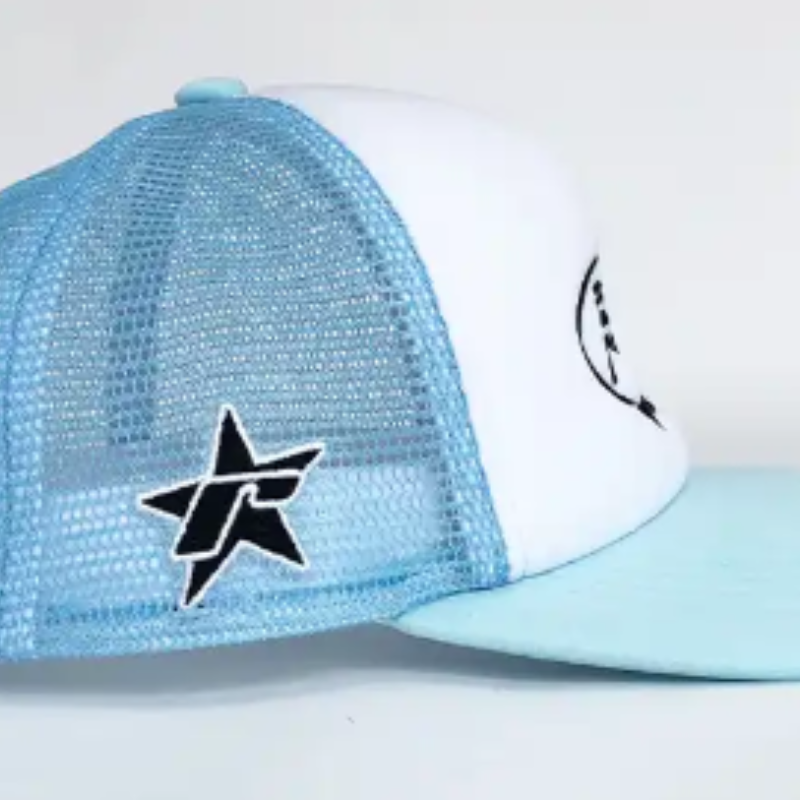 5 Painéal saincheaptha 3D bróidnéireacht priontáilte lógó priontála clóbhuailte bróidnithe bróidnithe foam puff priontála hataí trucker caipíní mogalra caipín spórt hata caipín
