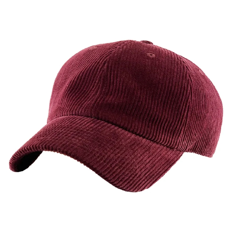 Corduroy Baseball Cap 6 Painéal Blank Daid Cap Spórt Spórt Lógó Bróidnéireachta Saincheaptha Hat Gheimhridh