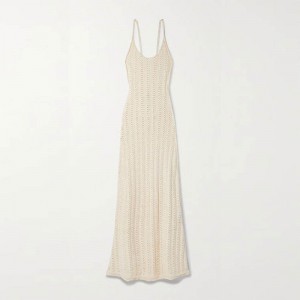 Déantúsóirí éadaí cniotáilte muineál babhta saincheaptha sling log amach gúna mná sexy gan chúl