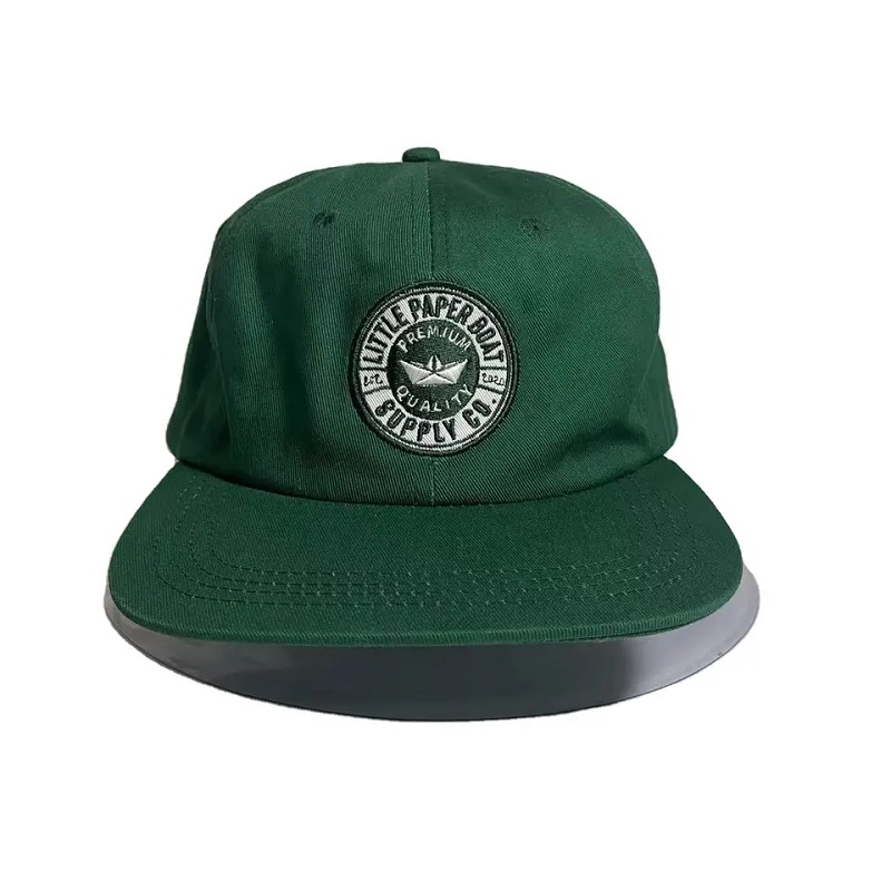 Faisean saincheaptha Faisean Bróidnéireacht Neamhstruchtúrtha Bog 6 Painéal Flat Snapback Hat Caipín Snapback