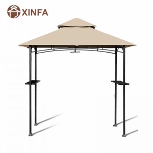 8 \'x 5\' ceannbhrat 2-sraith barr grill gazebo patio amuigh faoin aer foscadh gazebo gazebo le fráma cruach sturdy