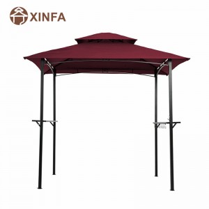 8 \'x 5\' CAOPAPY Barr Grill Gazebo Allamuigh PATIO Allamuigh Dídean gazebo le fráma cruach sturdy, dearg