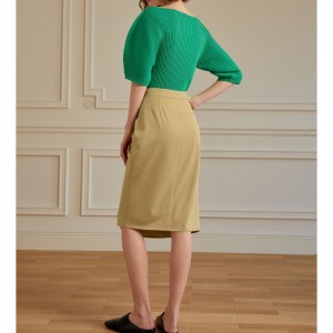 Sciorta Slit Slit Pleated Stíl Saoirena Fraince 2023 Sciortanua-chluichenua