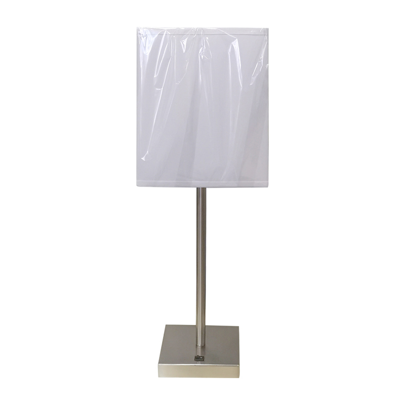 Stíl simplí brushed Nicil Críochnaithe Lampa Tábla Nightstand Leis le lasc rocker ar an seomra aíochta