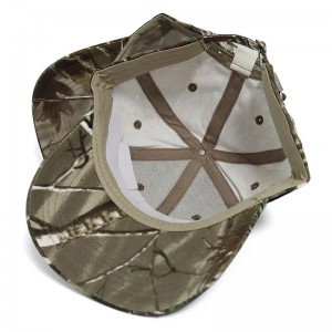 Saincheaptha compordach 5 phainéal spórt bróidnithe lasmuigh faoin aer 100% cadás priontáil digiteach caipín baseball inchoigeartaithenite