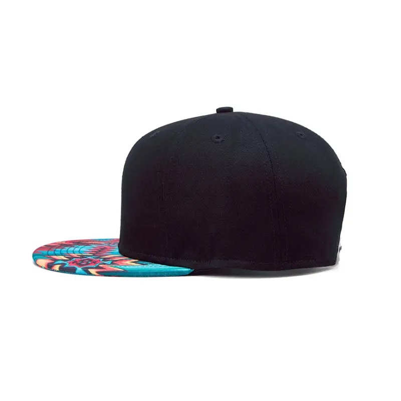 3D priontáil snap ar ais cothrom le hata hata rince priontáil cromáin phriontáil bille cothrom hataí haváíaian dearadh do chaipín snapback féinnhatnhat