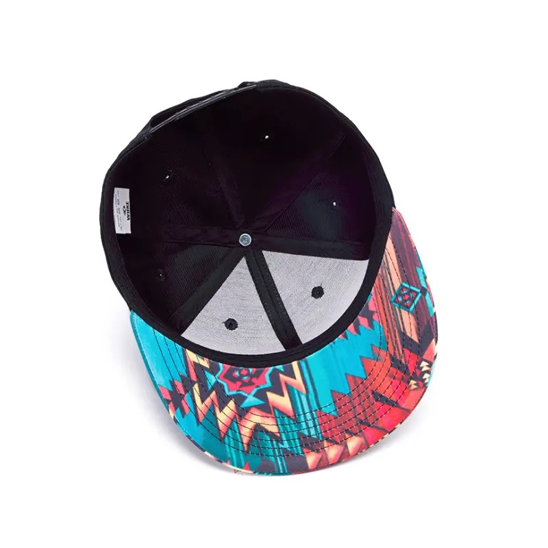 3D priontáil snap ar ais cothrom le hata hata rince priontáil cromáin phriontáil bille cothrom hataí haváíaian dearadh do chaipín snapback féinnhatnhat