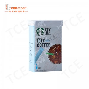 Stáin srl-custom Can Monaróirí Is féidir le Stáin Chearnóg Dhronuilleogach Mórdhíola Tae agus Bosca Samplach Caife Miotal a Phacáistiú