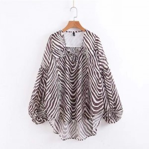 2023 Faiseanna mBan Nua All-Match Slating Striped Striped Sirting Léine Clóbhuailte Sleeved Sleeved Sleeved