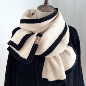 Scairf gheimhridh cniotáilte saincheaptha codarsnachta te codarsnachta mná boga scaifeanna cniotáilte