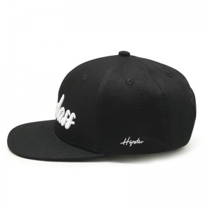 Dearadh OEM árasán brim 6 painéal saincheaptha 3D lógó bróidnéireachta hip hop caipín hata snapback do fhir