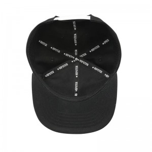 Dearadh OEM árasán brim 6 painéal saincheaptha 3D lógó bróidnéireachta hip hop caipín hata snapback do fhir