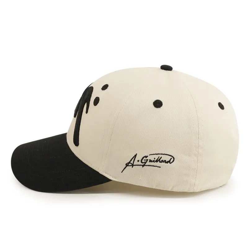 Saincheaptha unisex dhá hata baseball ton ton lógó bróidnéireachta 3d 6 painéal caipín baseball cuartha brim cuartha