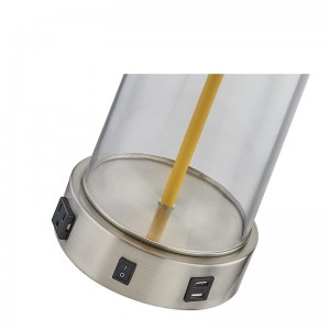 Lampa Tábla Gloine Óstán Home2 le Switch Rocker On On NOFF, asraon áisiúil agus calafort muirir USB ag seomra aíochta an óstáin