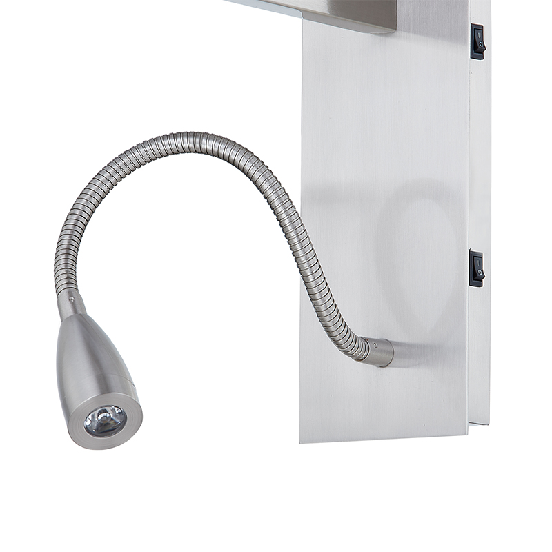 Lampa Balla Láimhe Óstán Fáilteachais le bailchríochnicile brushed agus scáth fabraice dronuilleogach ag an óstán tipiciúil seomra aoi