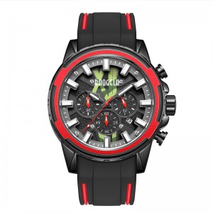 BAOGELA NUA ATHCHÓIRITHE Fir Strap Rubber Dhosmálta Strap Blue Faire le haghaidh Fear Só Chronograph Waterproograf Wristwatch Relogio Luminous 22601