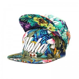 Hata sublimation saincheaptha ardcháilíochta hata snapback bláthanna do mhná fir