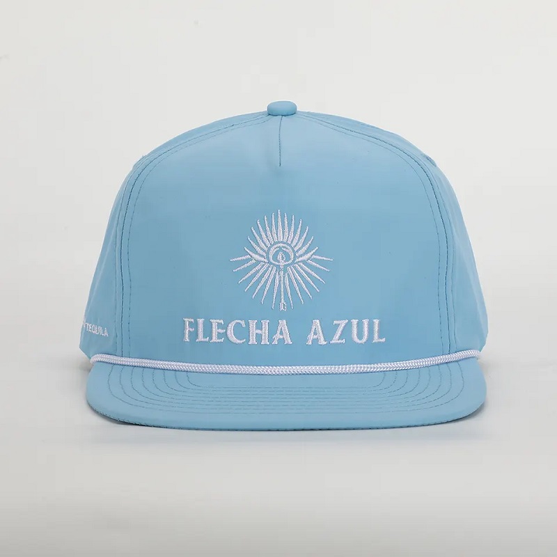 OEM saincheaptha ardcháilíochta 5 phainéal bille comhréidh bille lógó bróidnéireachta tirim tapa caipín snapback, hata rópaneamhstruchtúrthaníolón clasaiceach