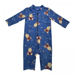 Cartúin Priontáil Zipper Leanaí Swimsuits Leanaí