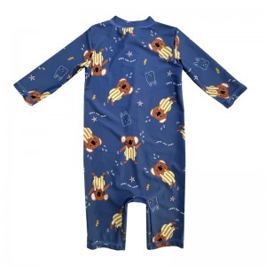 Cartúin Priontáil Zipper Leanaí Swimsuits Leanaí