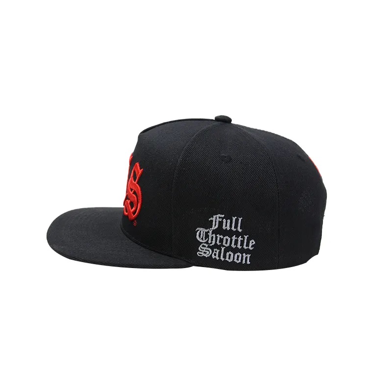 Bróidnéireacht Cotton Cotton Flat Brim Daoine Fásta Mens Plain Hip Hop Hats 5 Painéal Saincheap Snapback Caps Hataí Le Lógó Custaim