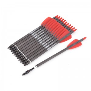 Nika Boghdóireacht 113167-02 ID6.2MM 7.5inch carbóin Snáithín Crossbow Bolts Plaisteacha Plaisteacha Nock Archery Lámhach Córas Cobra Adder/R9