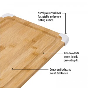 Bord gearrtha antiskid ilfheidhmeach bambú