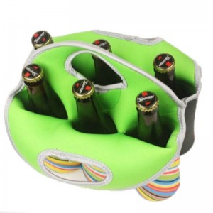 Fabraicneoprene mórdhíola 6 phacáiste beoirneoprene tote mála fíona dearg fíon dearg le haghaidh trá picnic