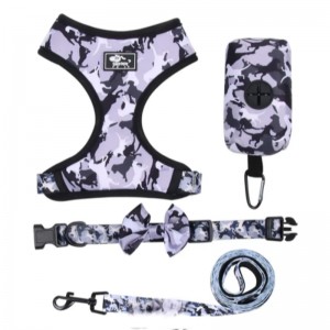 Léas Puppy só saincheaptha collar inchoigeartaithe peataí inchoigeartaithe bandana inchúlaithe agus leagacha úim mhadraneoprene