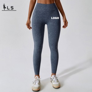 SC1092 Loggings Patrún Lógó Saincheaptha do Mhná Brúigh suas Leggings Mná Mná Scrunch Ard -Scrunch But Yoga Pant