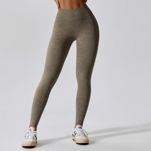 SC1092 Loggings Patrún Lógó Saincheaptha do Mhná Brúigh suas Leggings Mná Mná Scrunch Ard -Scrunch But Yoga Pant