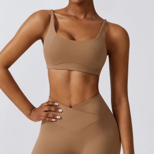 SC10135 Spórt Folláine Bra Custaim Lógó Custaim Comhbhrú Mná Bog bog Tirim Tirim Tirim Giomnáisiam Bra Spóirt Sexy