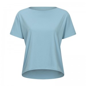 Sc10266 Lógó Saincheaptha Shirt Yoga Cutout Workout Workout Pullover Léine Yoga Sleeve Sleeve Sports Yoga Workout Loose Quick Tirim T Tirim Mná Mná