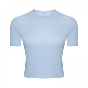 SC10267 barr breathable barr barr giomnáisiam folláine teann léine t leg t-léine ghearr-sleeved gearr feistithe