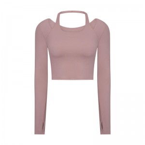 Sc10273 Lógó Saincheaptha Léinte T Yoga T folláine ag rith t-léinte t-léinte t-léine bhabhta-mhuineál Léine Spóirt Sleeve Long Do Mhná