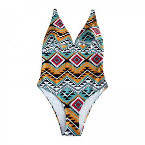 Meon feistis snámha aon phíosa strap ar fud stíl Floral Stíl Floral