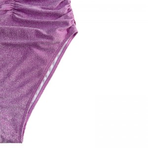 Airgead corcra strapless strapless strapless strapless pleated snámha snámha aon phíosa