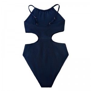 Dath soladach waist log sexy caol ruffle feistis snámha compordach aon phíosa compordach