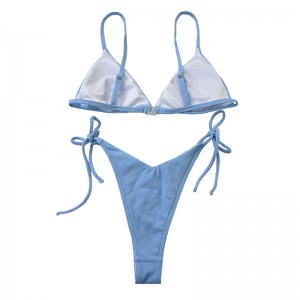 Mná Óga Dearadh Nua Dearadh Cailín Sexy Bikini Blue Custom Fewing Snámh Feistis Bikini do Mhná